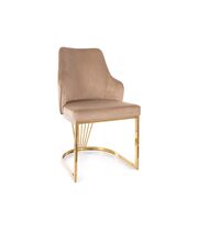 Стул SIGNAL ALURE Velvet Bluvel 28 бежевый/золотой