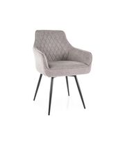 Стул SIGNAL MARLO Brego 07 серый/черный, поворотный