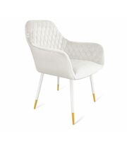 Стул Sheffilton SHT-ST38/S129 артикул СТ-576 зефирный/белый муар/золото