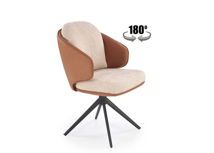 Стул HALMAR K554 коричневый/бежевый/черный