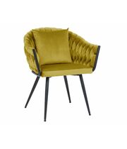 Стул SIGNAL NUVO Velvet Bluvel 68 карри/черный мат