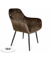 Стул Sheffilton SHT-ST38/S1470-VP кофейный трюфель/черный муар, поворотный