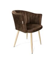 Стул Sheffilton SHT-ST42-1/S95-WH кофейный трюфель/прозрачный лак/черный муар