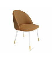 Стул Sheffilton SHT-ST35/S129 артикул СТ-525 горчичный/белый муар/золото