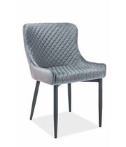 Стул SIGNAL COLIN B Velvet Bluvel 14 серый/черный