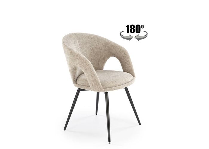 Стул HALMAR K550 бежевый/черный