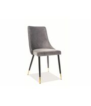 Стул SIGNAL PIANO Velvet Bluvel 14 серый/черный/золотой