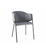 Стул SIGNAL BONO Velvet Bluvel 14 темно-серый/черный