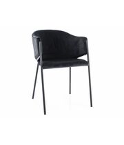 Стул SIGNAL BONO Velvet Bluvel 19 черный/черный