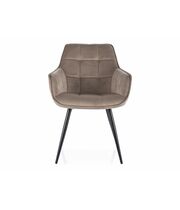 Стул SIGNAL LILIA Velvet Bluvel 40 темно-бежевый/черный