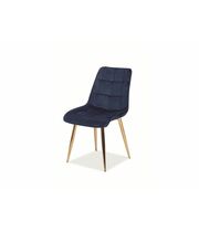 Стул SIGNAL CHIC Velvet Bluvel 86 темно-синий/золотой