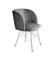 Стул Sheffilton SHT-ST33/S107 угольно-серый/хром лак