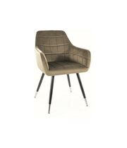 Стул SIGNAL NUXE Velvet Bluvel 77 оливковый/черный/хром