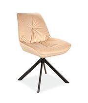 Стул SIGNAL BOOGIE I Velvet Bluvel 28 бежевый/черный мат