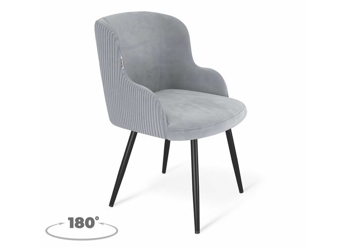 Стул Sheffilton SHT-ST39-4/S1470-VP стальной серый/черный муар, поворотный