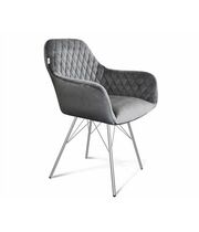 Стул Sheffilton SHT-ST38/S37 угольно-серый/хром лак