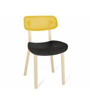 Стул Sheffilton SHT-S85 желтый/черный/бежевый