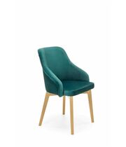 Стул HALMAR TOLEDO 2 Monolith 37 зеленый/дуб медовый