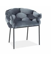 Стул SIGNAL NORTE Velvet Bluvel 14 серый/черный мат