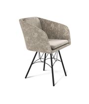 Стул Sheffilton SHT-ST43-1/S100 карамельный латте/черный муар