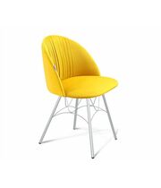 Стул Sheffilton SHT-ST35-1/S100 артикул СТ-599 имперский желтый/хром лак