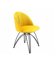 Стул Sheffilton SHT-ST35-1/S112 имперский жёлтый/чёрный муар