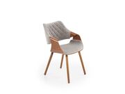 Стул HALMAR K396 серый/орех..
