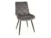 Стул SIGNAL RALPH Velvet Bluvel 14 серый/черн..