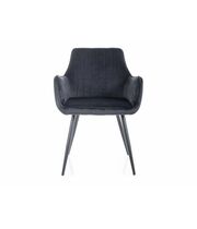 Стул SIGNAL APPLE Velvet Bluvel 19 черный/черный