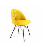 Стул Sheffilton SHT-ST35-1/S37 имперский жёлтый/медный металлик