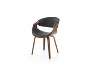 Стул HALMAR K544 черный/орех..