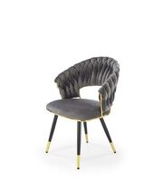 Стул HALMAR K551 серый/черный/золотой